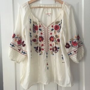 Johnny Was 3J Workshop Embroidered Peasant Tunic